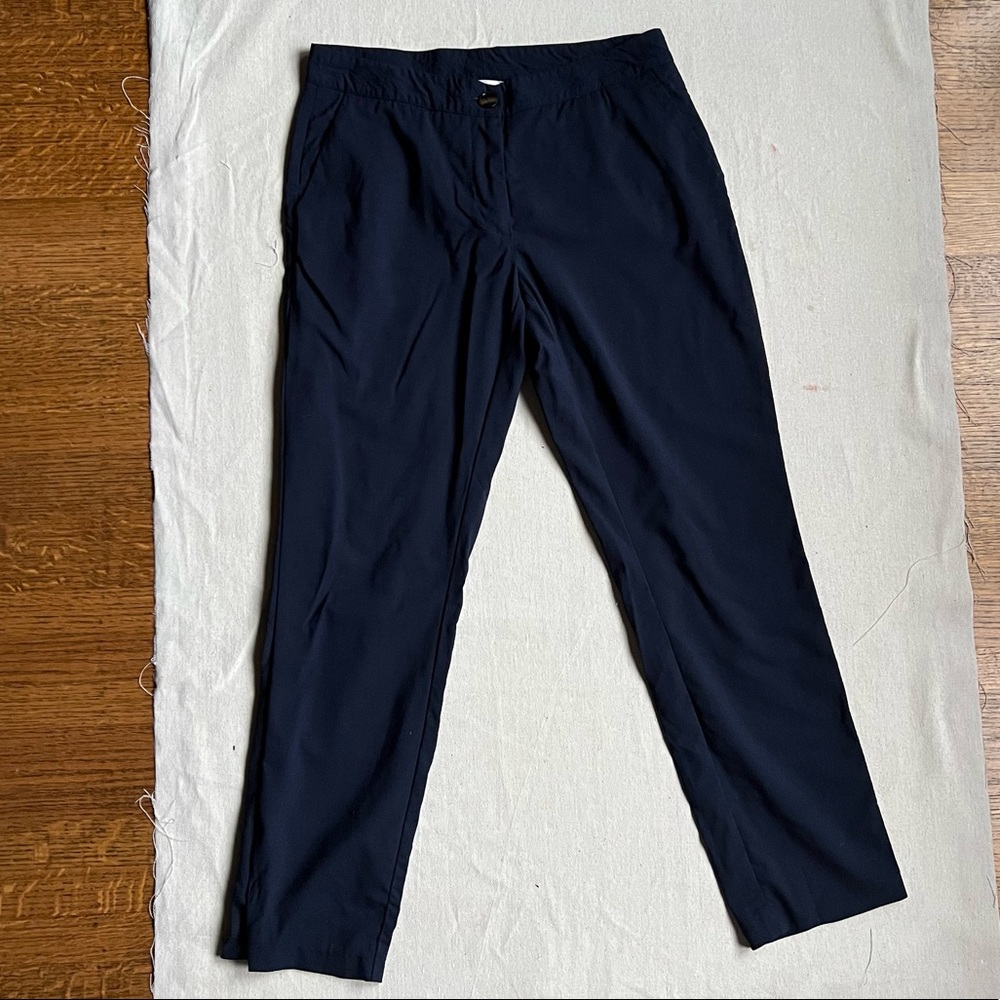 Navy Tropical Wool Erika Cavallini Trousers